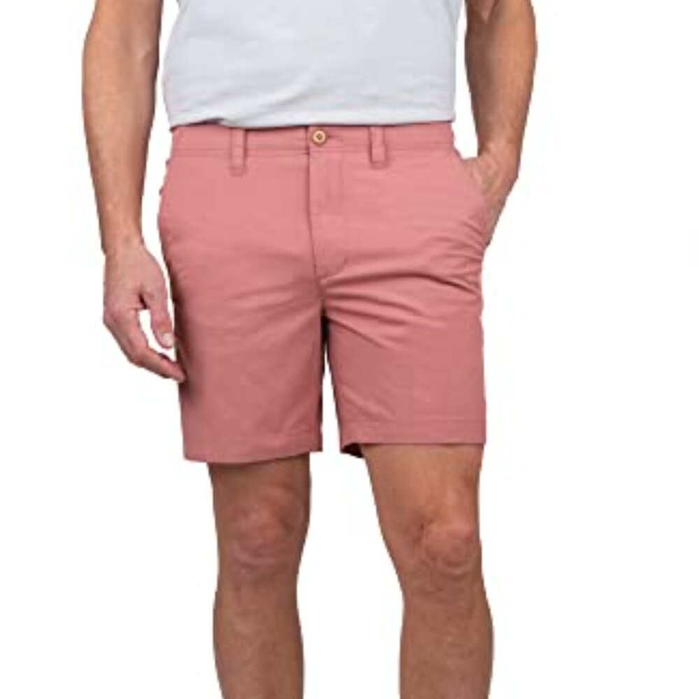 Tailor Vintage Airotec Performance Stretch Slim Chino Shorts Nantucket Red 38